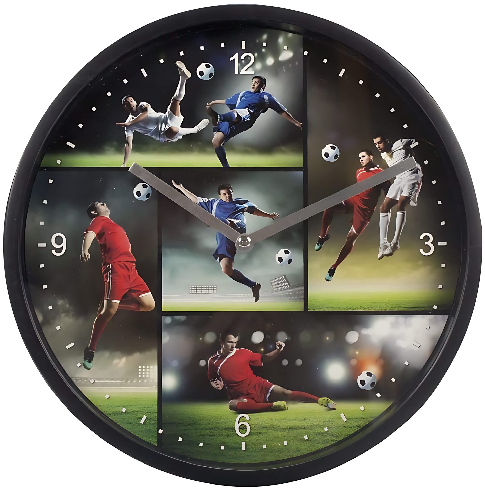 Trendhaus Bodenschutzmatte Trendhaus Let's Kick It Wanduhr, Wanduhr mit coolem Fußballmotiv