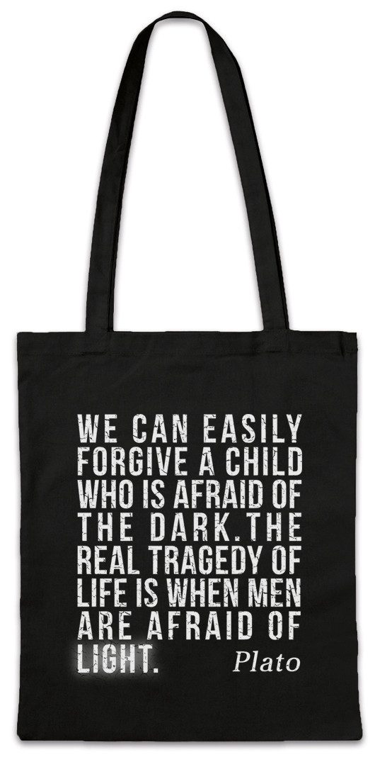 Beuteltasche Plato Afraid Of Stofftasche Zitat Quote Platon Philosopher Philosoph