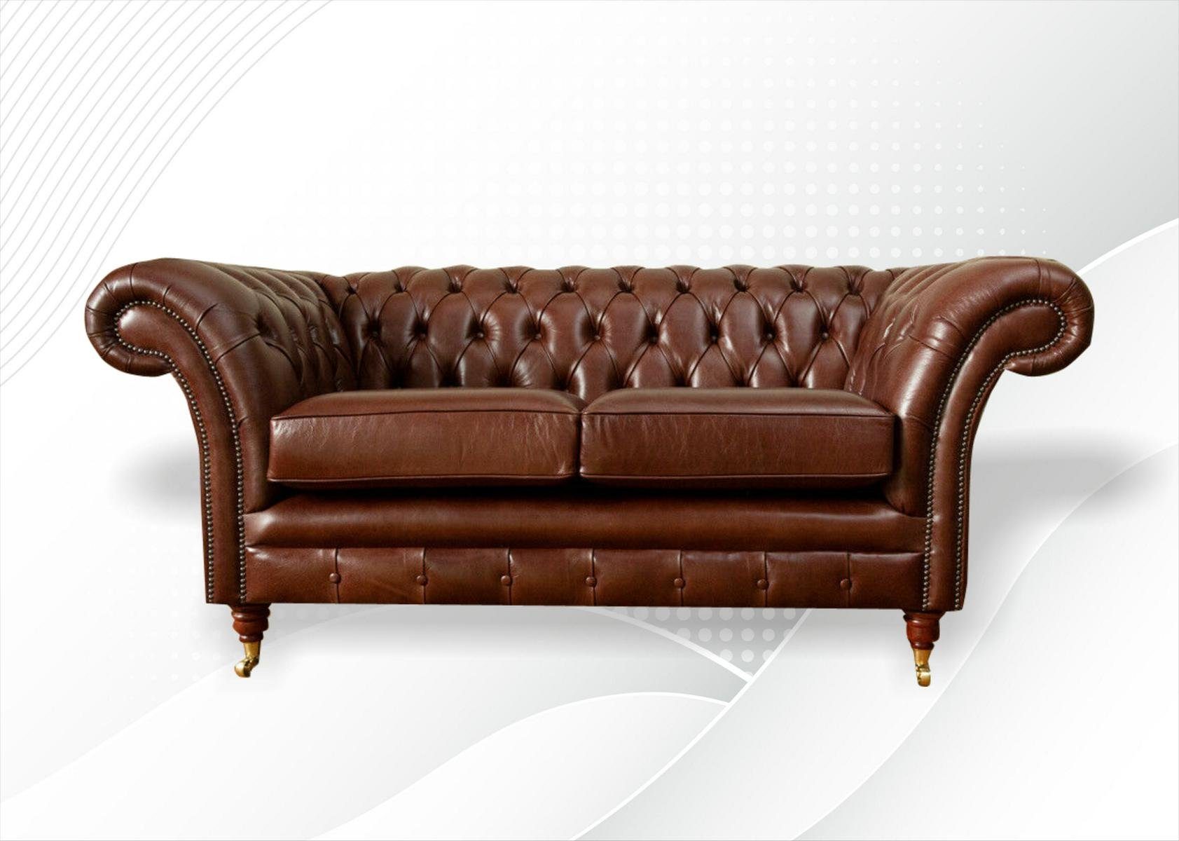 2 Couch 185 Sofa Design Sitzer cm Chesterfield-Sofa, Chesterfield JVmoebel