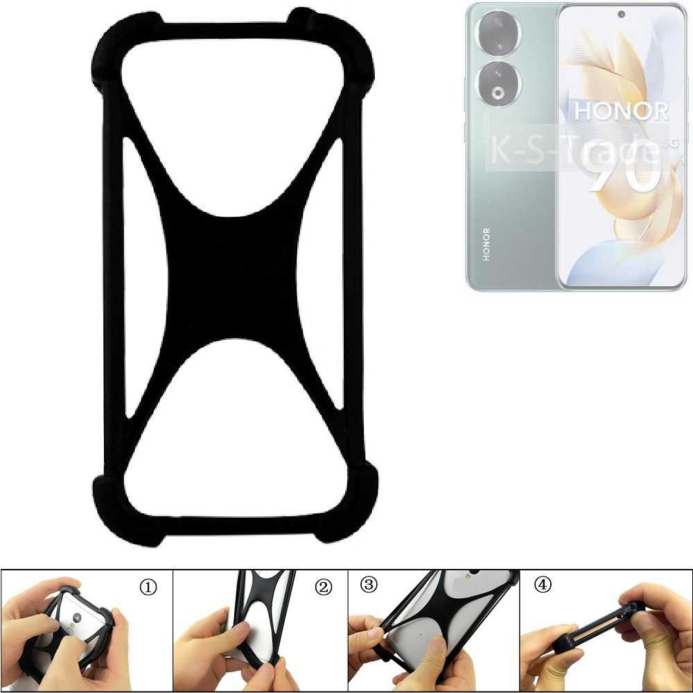 K-S-Trade Handyhülle für Honor 90, Handy-Hülle Schutz-Hülle Silikon Bumper TPU Softcase Smartphone