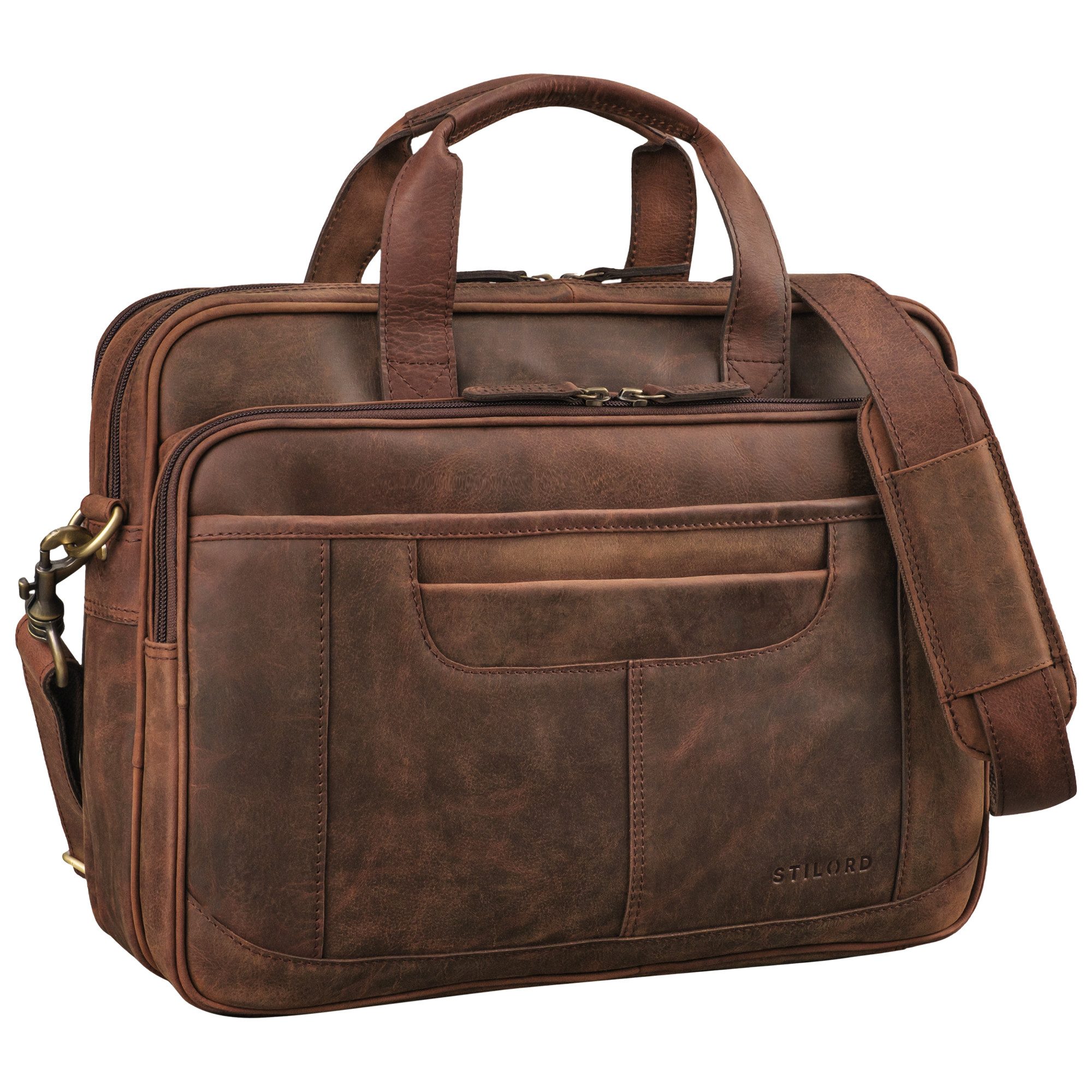 Laptoptasche "Quest" Aktentasche Leder 15,6 Zoll