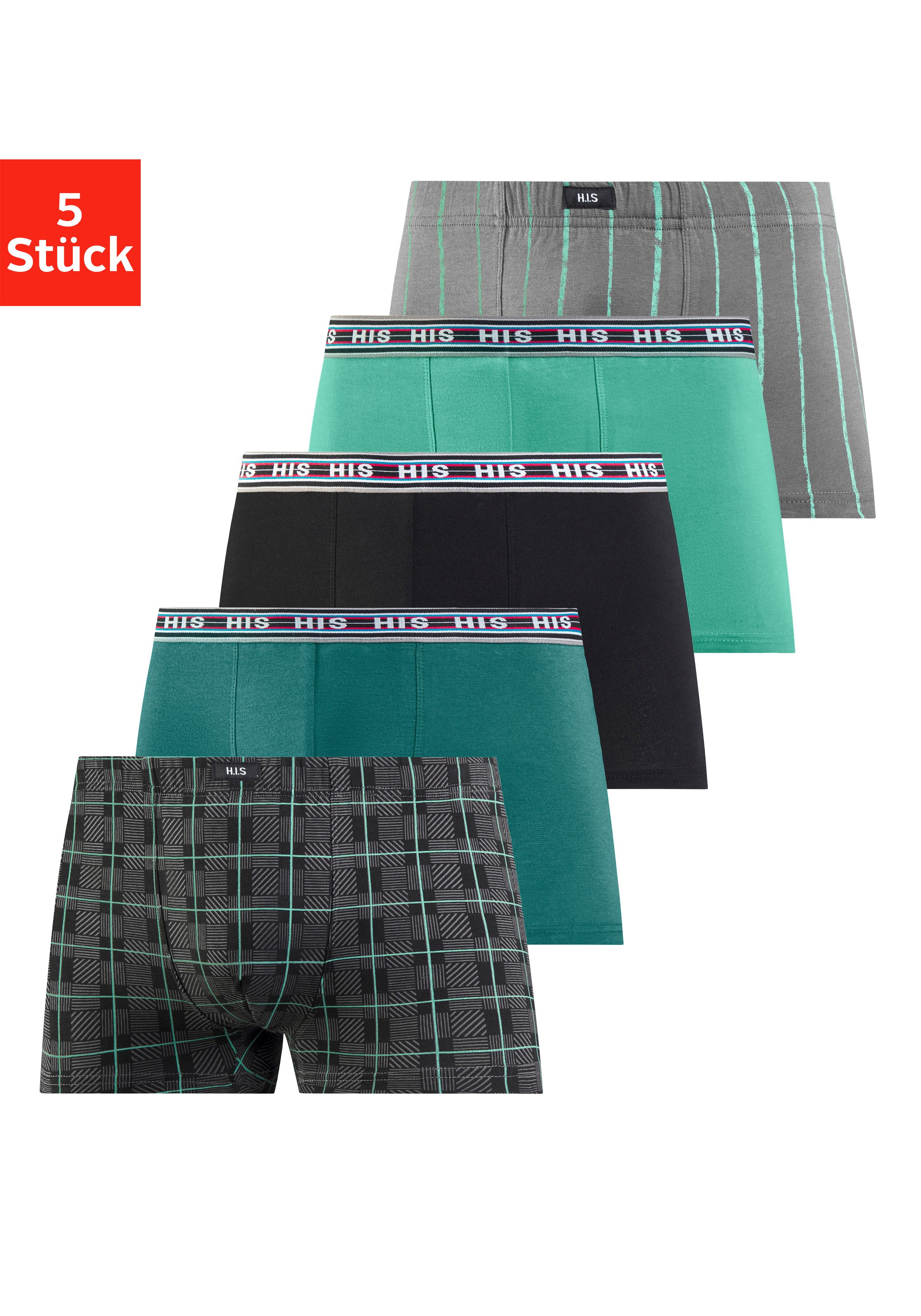 H.I.S Boxer Boxershorts für Herren (Packung, 5-St) aus Baumwoll-Stretch