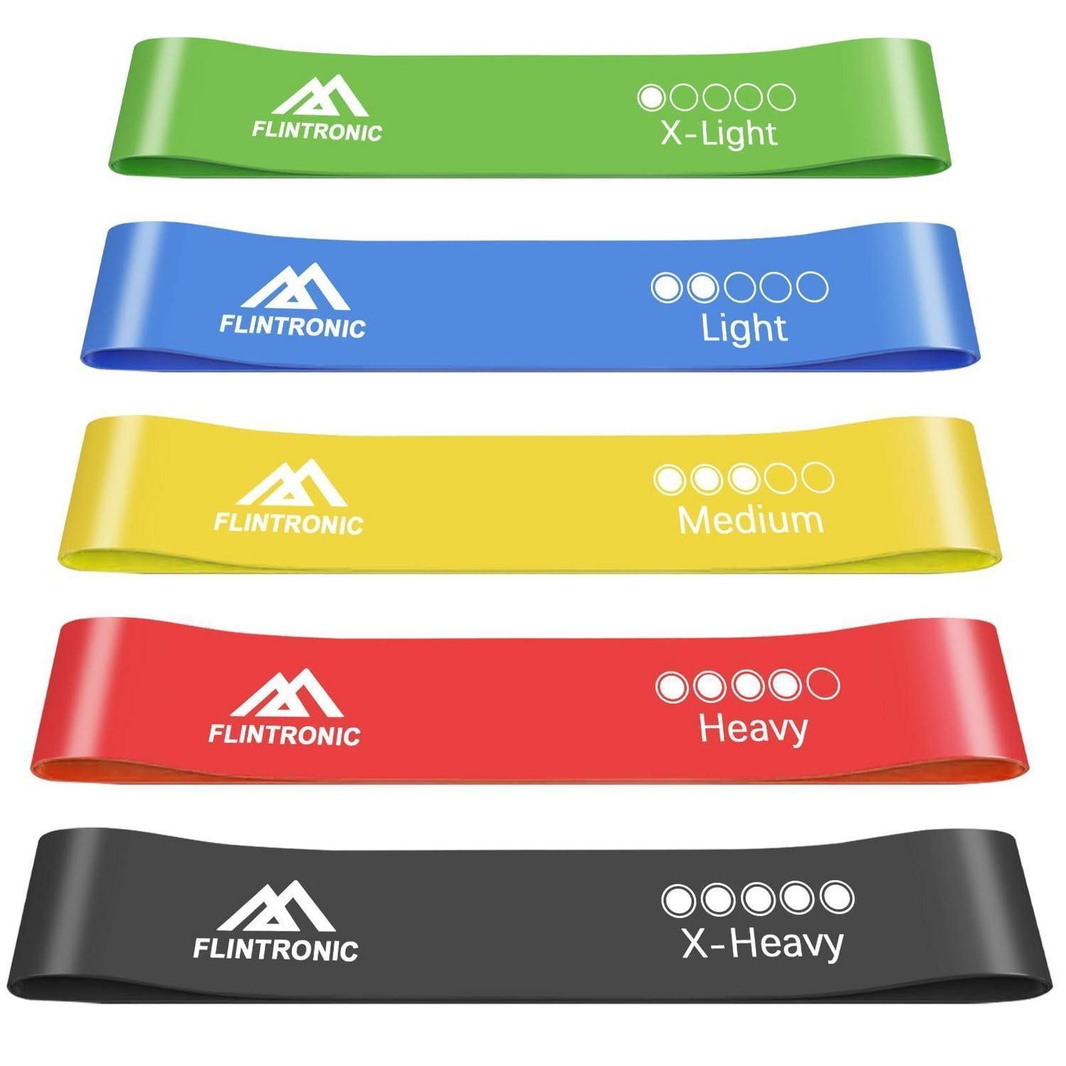 LuxusKollektion Trainingsband Fitnessbänder Widerstandsstufen Regenbogenfarben