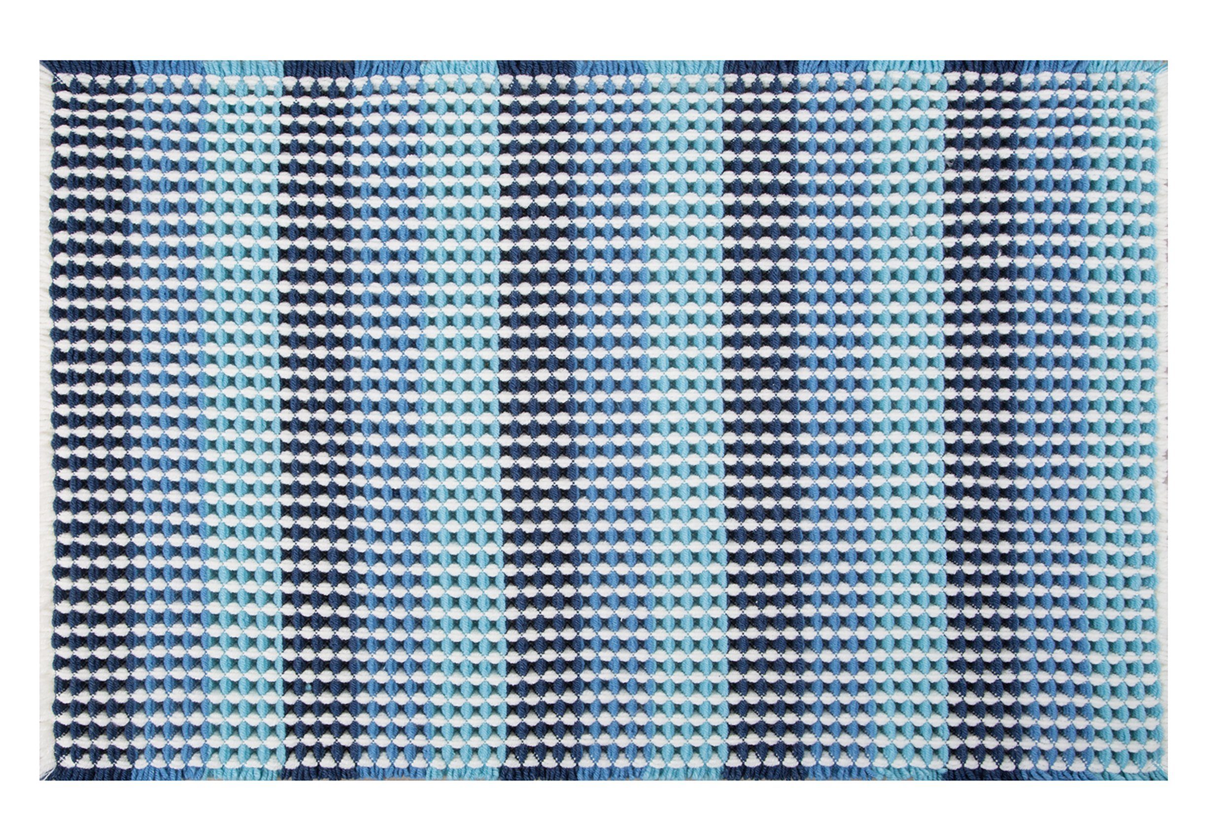 spirella Badematte CONE, Höhe 16 mm, Badteppich, 75% Polyester, 25% Acryl, Anti-Rutsch Beschichtung, 3D-Effekt durch spezielle Webstruktur, Für Fussbodenheizung geeignet, Waschbar 30°, Schnelltrocknend, Polyester, Polyacryl, rechteckig