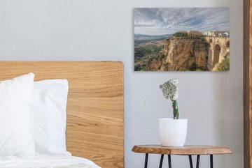 OneMillionCanvasses® Leinwandbild Das Stadtbild von Ronda Spanien, (1 St), Wandbild Leinwandbilder, Aufhängefertig, Wanddeko, 30x20 cm