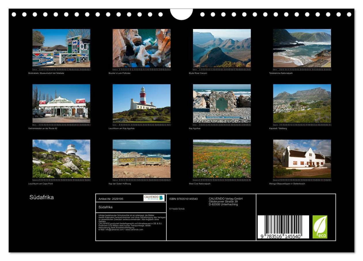 Thumbnail - CALVENDO Wandkalender Südafrika (Wandkalender 2026 DIN A4 quer), CALVENDO Monatskalender