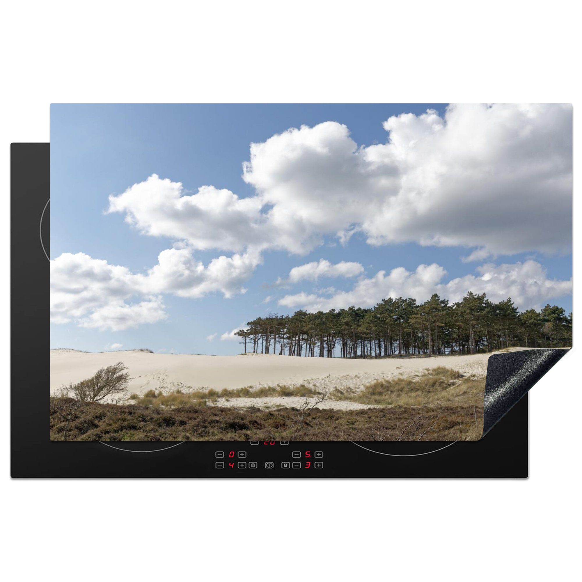 MuchoWow Herdblende-/Abdeckplatte Strand bei Schoorl, Vinyl, (1 tlg), 81x52 cm, Induktionskochfeld Schutz für die küche, Ceranfeldabdeckung | Herdabdeckplatten