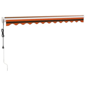 vidaXL Markise Elektrische Markise mit Kurbel Orange und Braun 3,5x2,5 m