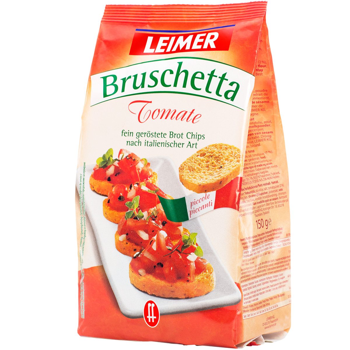 Leimer Knabberei, Leimer Bruschetta geröstete Brot Chips mit Tomate verfeinert 150g
