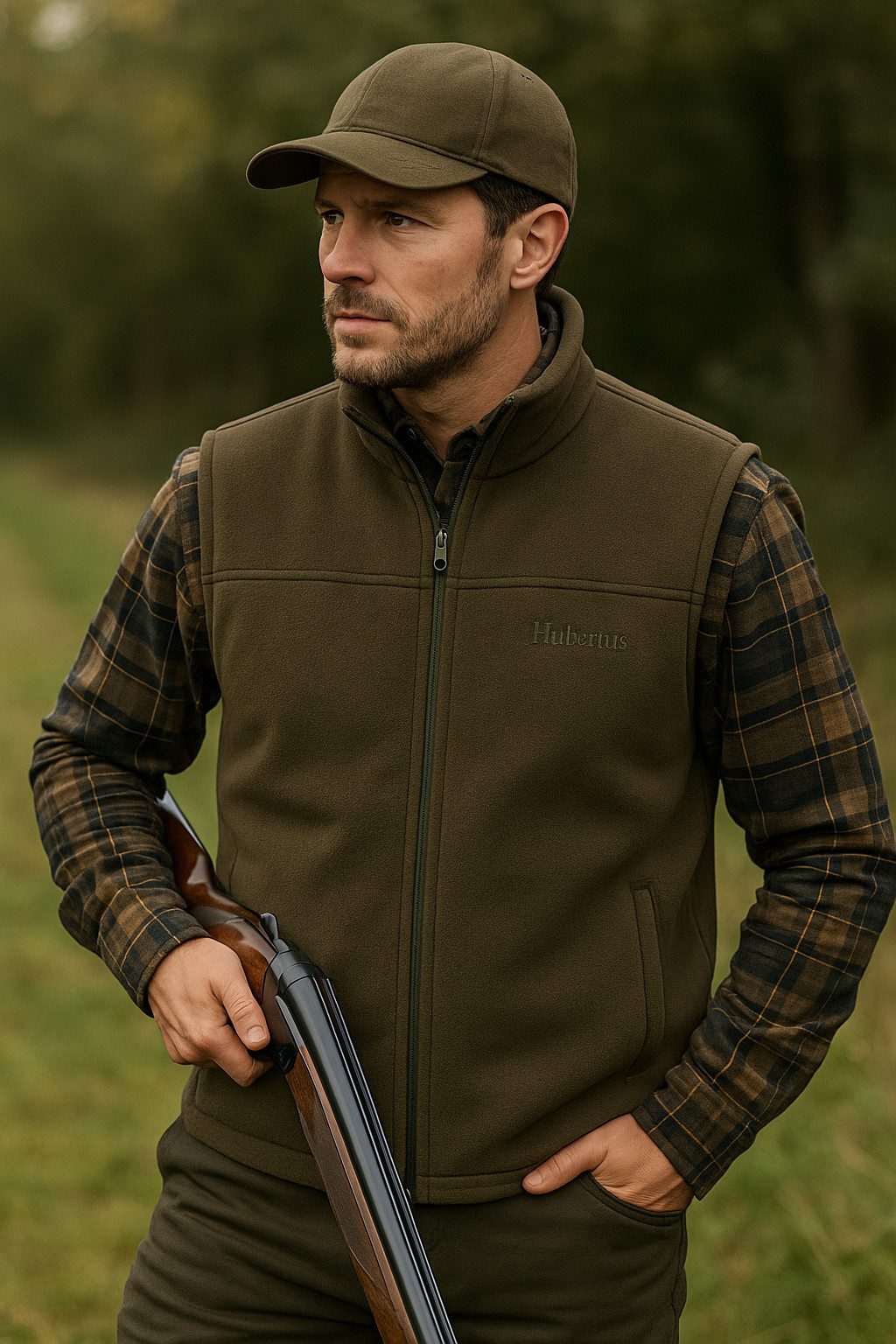 Hubertus® Hunting Jagdweste Fleeceweste ohne Arm Jagdweste Schießweste warm günstig online kaufen