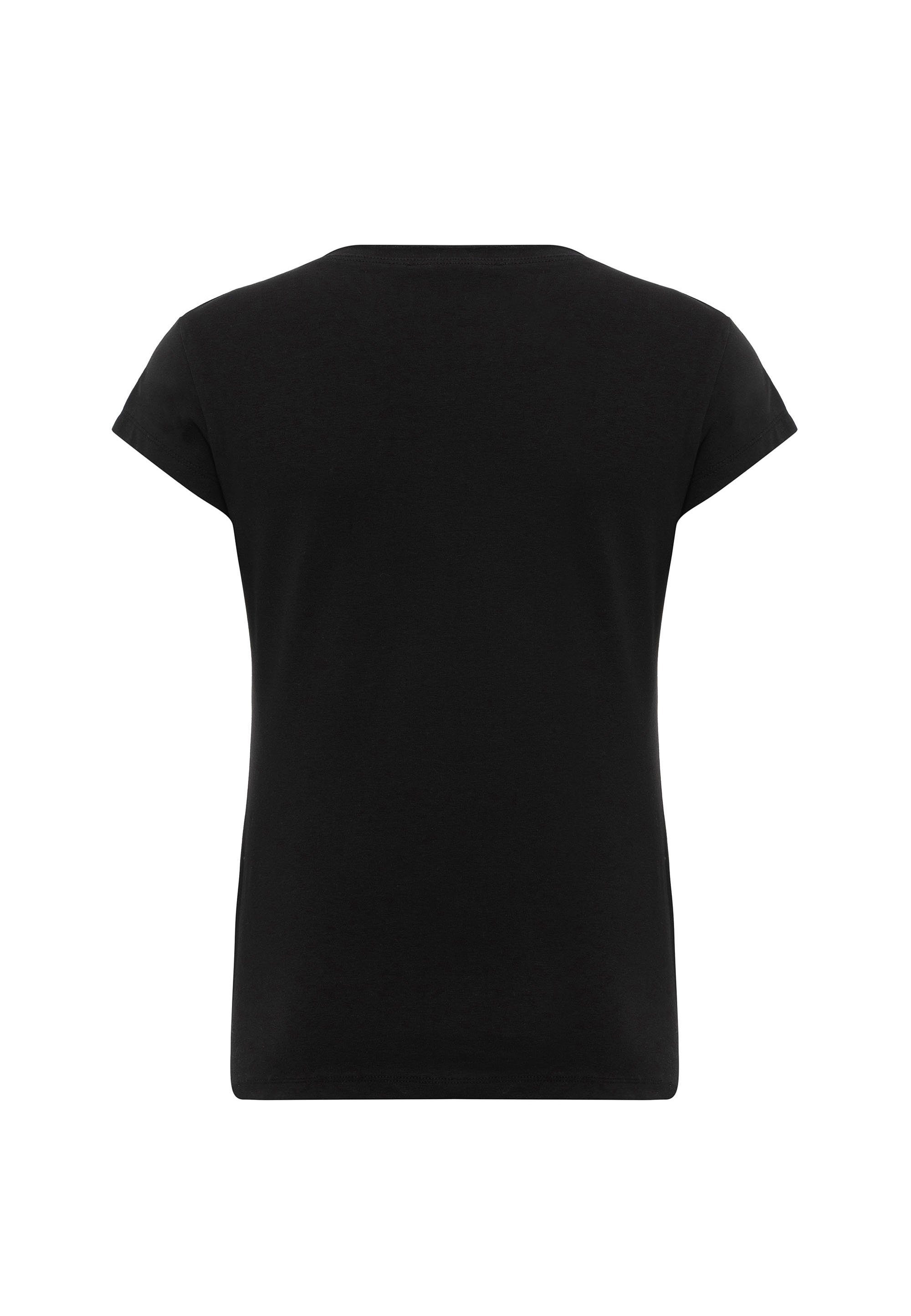 schwarz Markenprint & Cipo T-Shirt stylischem mit Baxx