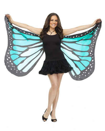 Horror-Shop Kostüm-Flügel Große Schmetterlingsflügel blau