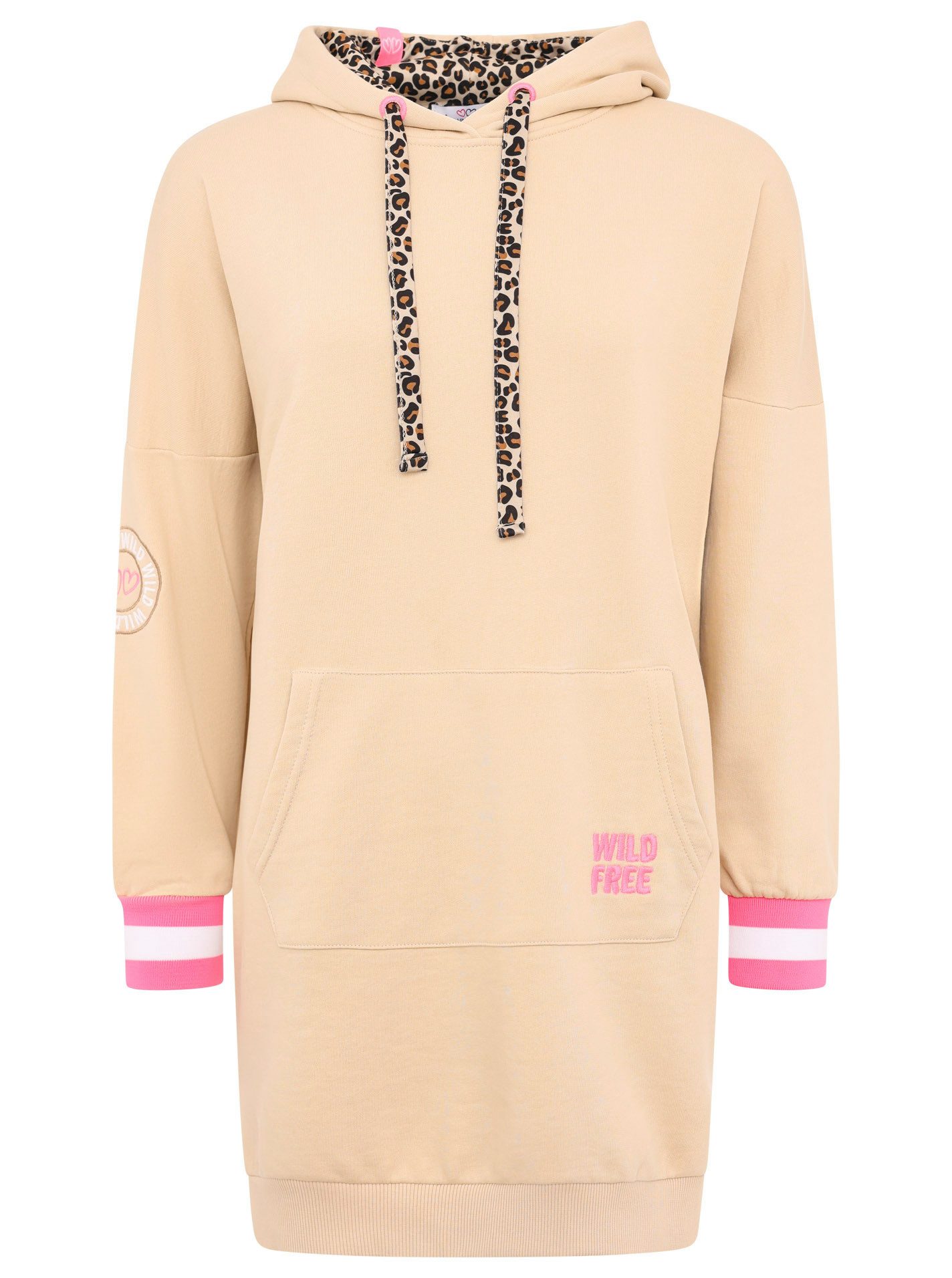 Zwillingsherz Sweatkleid "Wild Free" mit Kapuze, günstig online kaufen