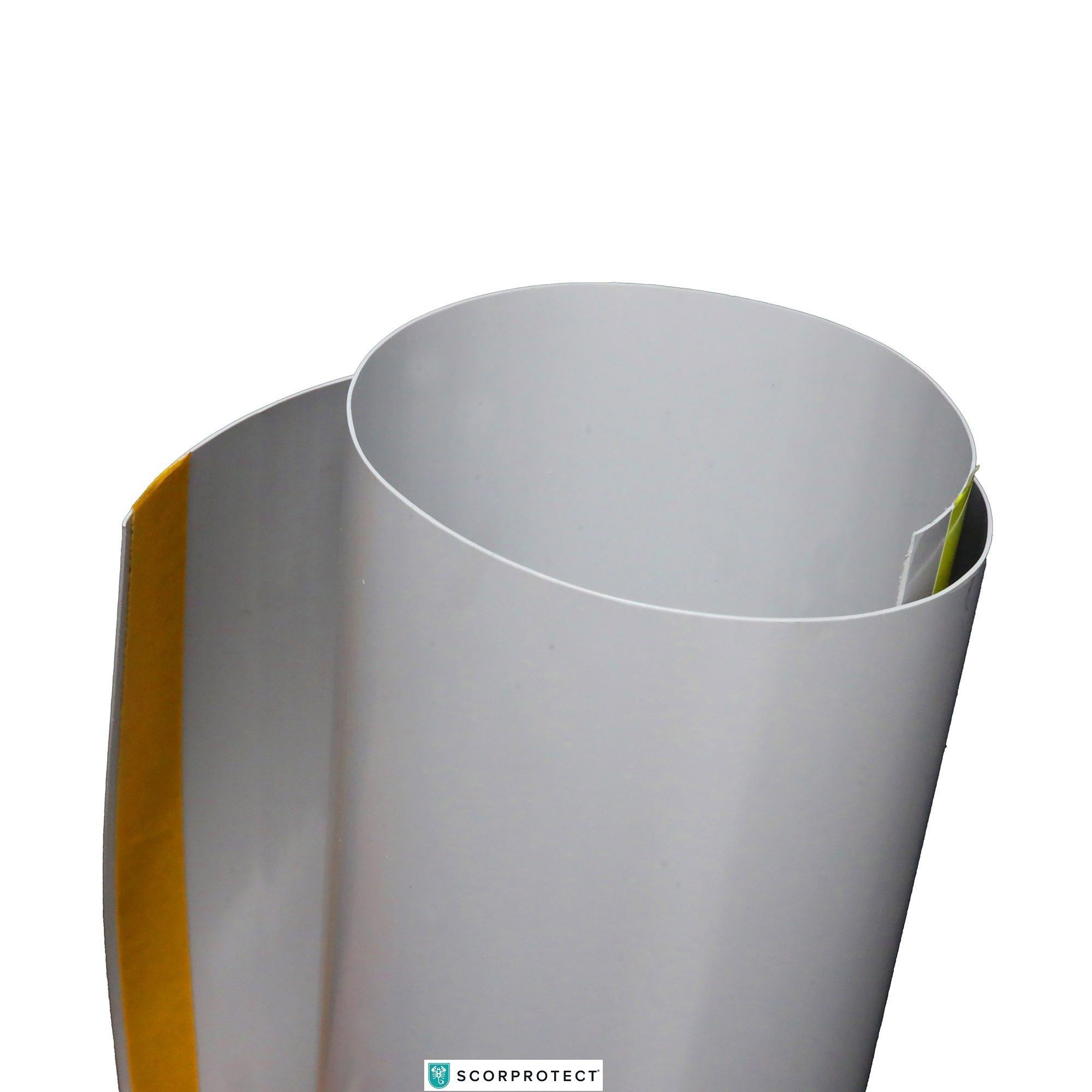 Scorprotect® Steinwolle PVC Folienzuschnitt selbstklebend hellgrau für gedämmte Rohre