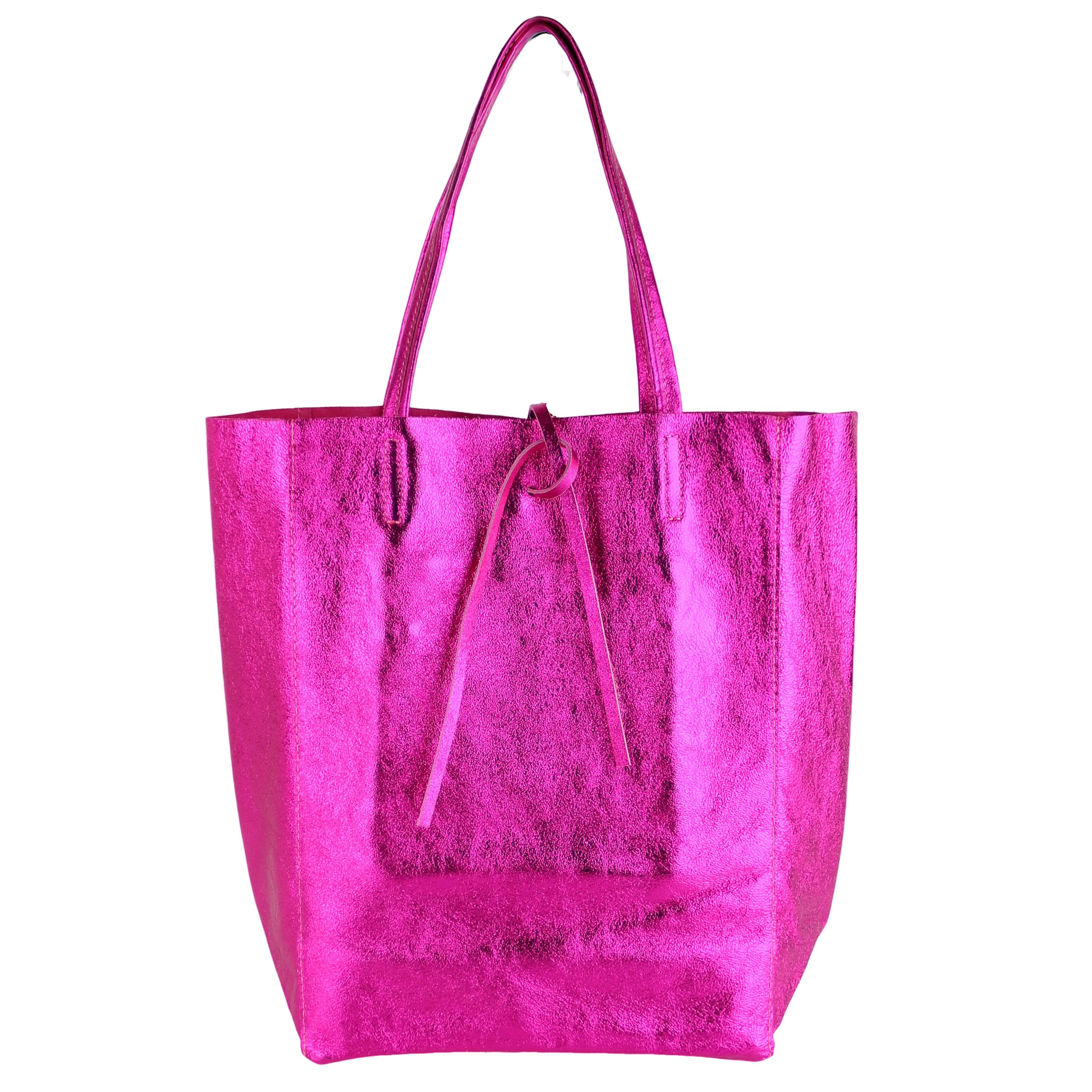 Shopper aus Echtleder, Made in Italy, Henkeltasche Tasche