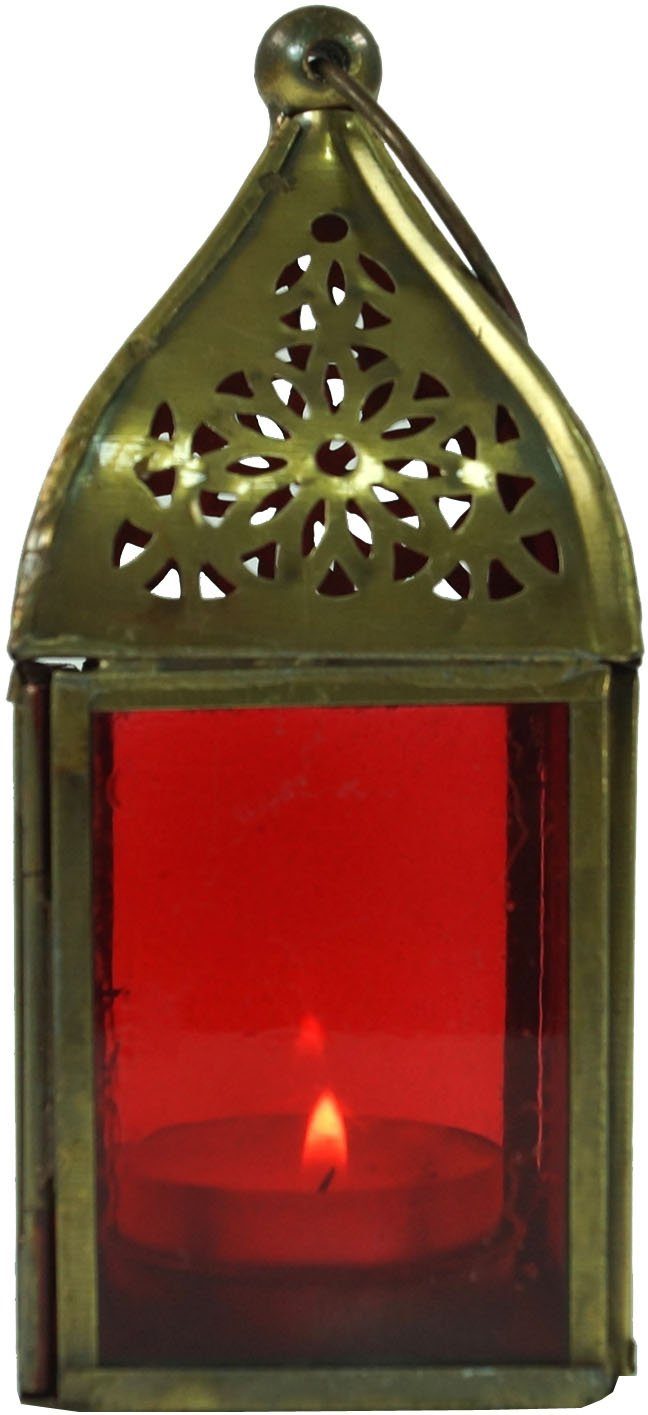 Guru-Shop Laterne Glaslaterne, Windlicht, Teelichthalter aus..