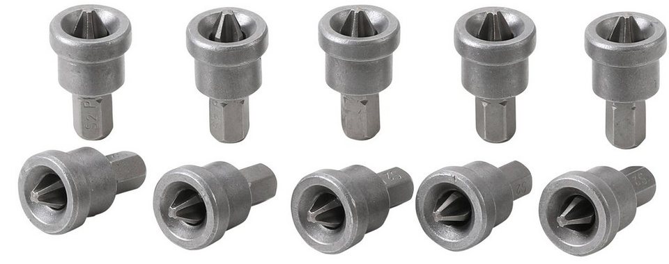 BGS technic Bit-Set Bit-Satz mit Tiefenstopp, für Gipskartonplatten,  Antrieb Außensechskant 6,3 mm (1/4), Kreuzschlitz PH2,