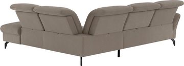 sit&more Ecksofa Leandro L-Form, Wahlweise mit Bett-, Kopfteil - und Armlehnfunktion, sowie Stauraum