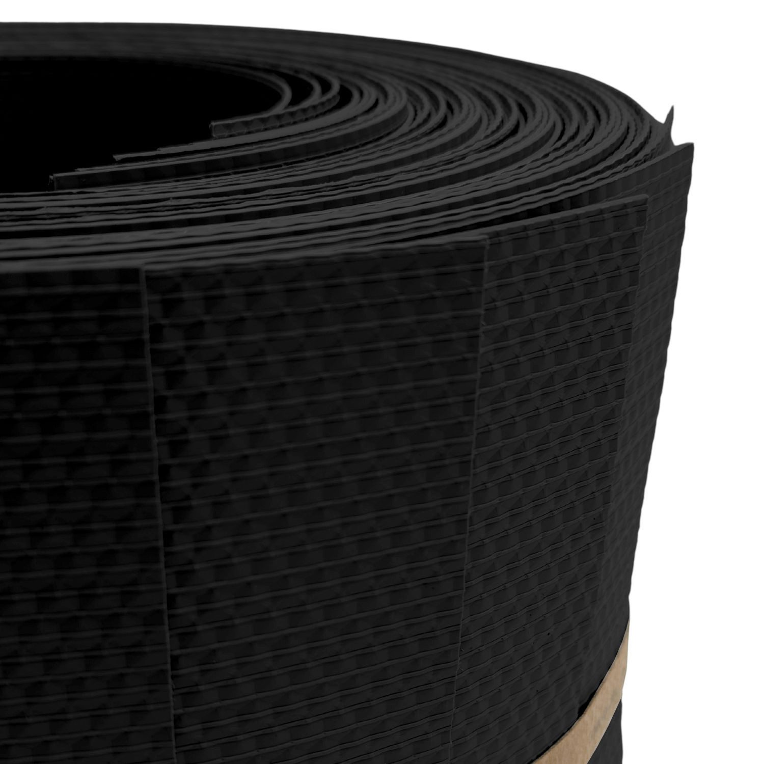 zaunzu Sichtschutzstreifen Delux-R Einzelstreifen Wabenstruktur Schwarz 10x 2,55m, (10 Streifen, 5 Jahre Garantie), Farbecht und umweltfreundlich