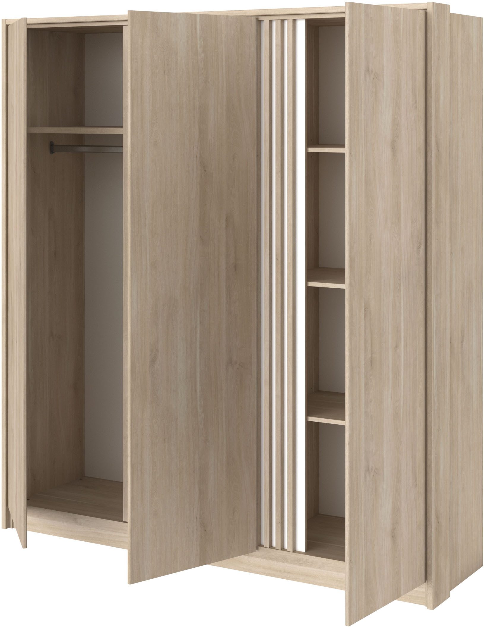 Parisot Schlafzimmer-Set Parisot Escale, (3-tlg), Einsatz im Kleiderschrank drehbar - Eiche oder Weiss, viel Stauraum