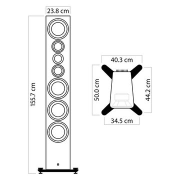 Nubert nuZeo 15 Stand-Lautsprecher (1.200 W, Nubert X-Remote, X-Room Calibration)