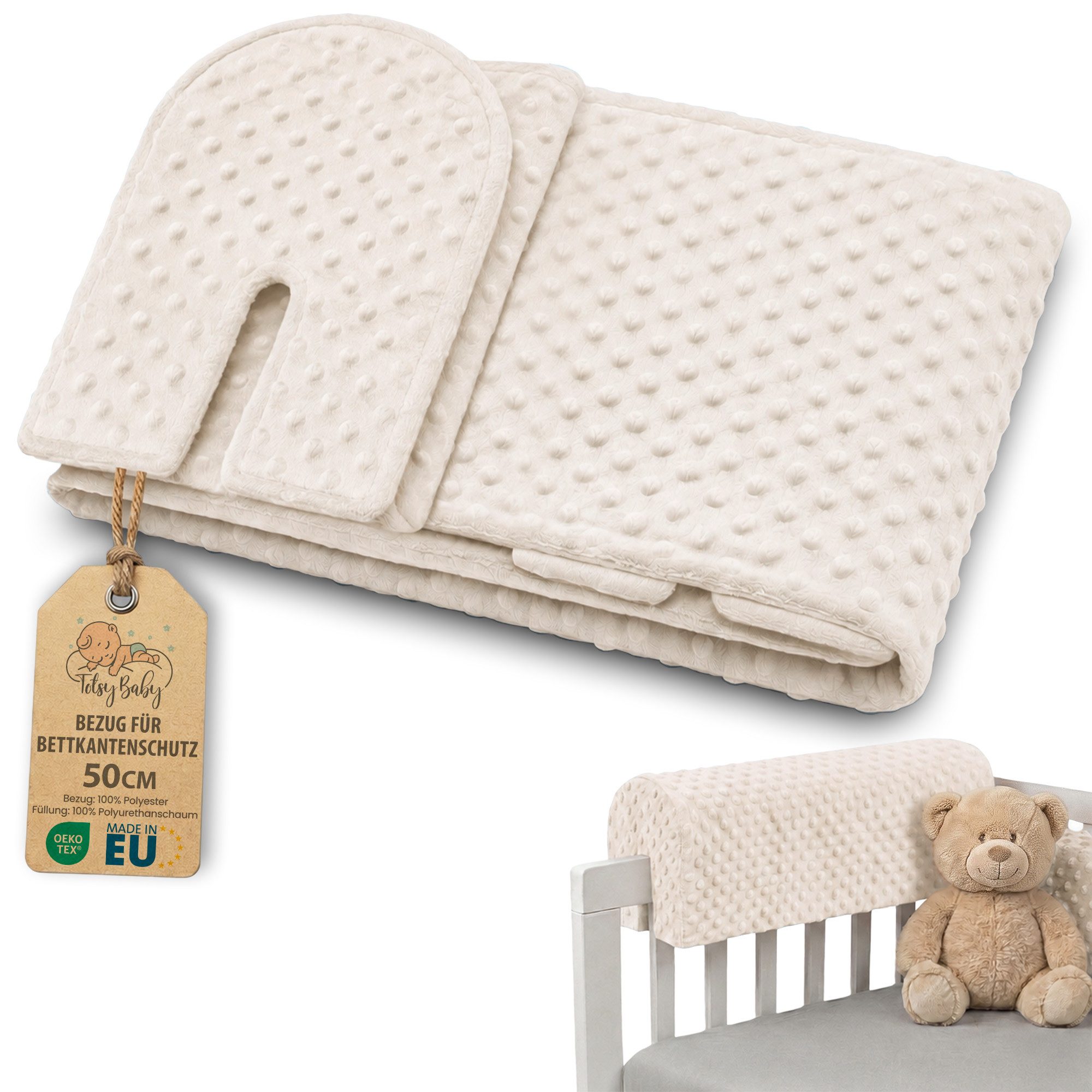Totsy Baby Bettschutzgitter Bezug für Bettkantenschutz – Schutz für Kinderbett & Babybett