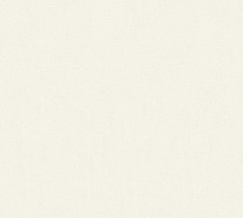 A.S. Création Vinyltapete, Unitapete Weiß Papiertapete 347237 Wandtapete Modern Strukturiert