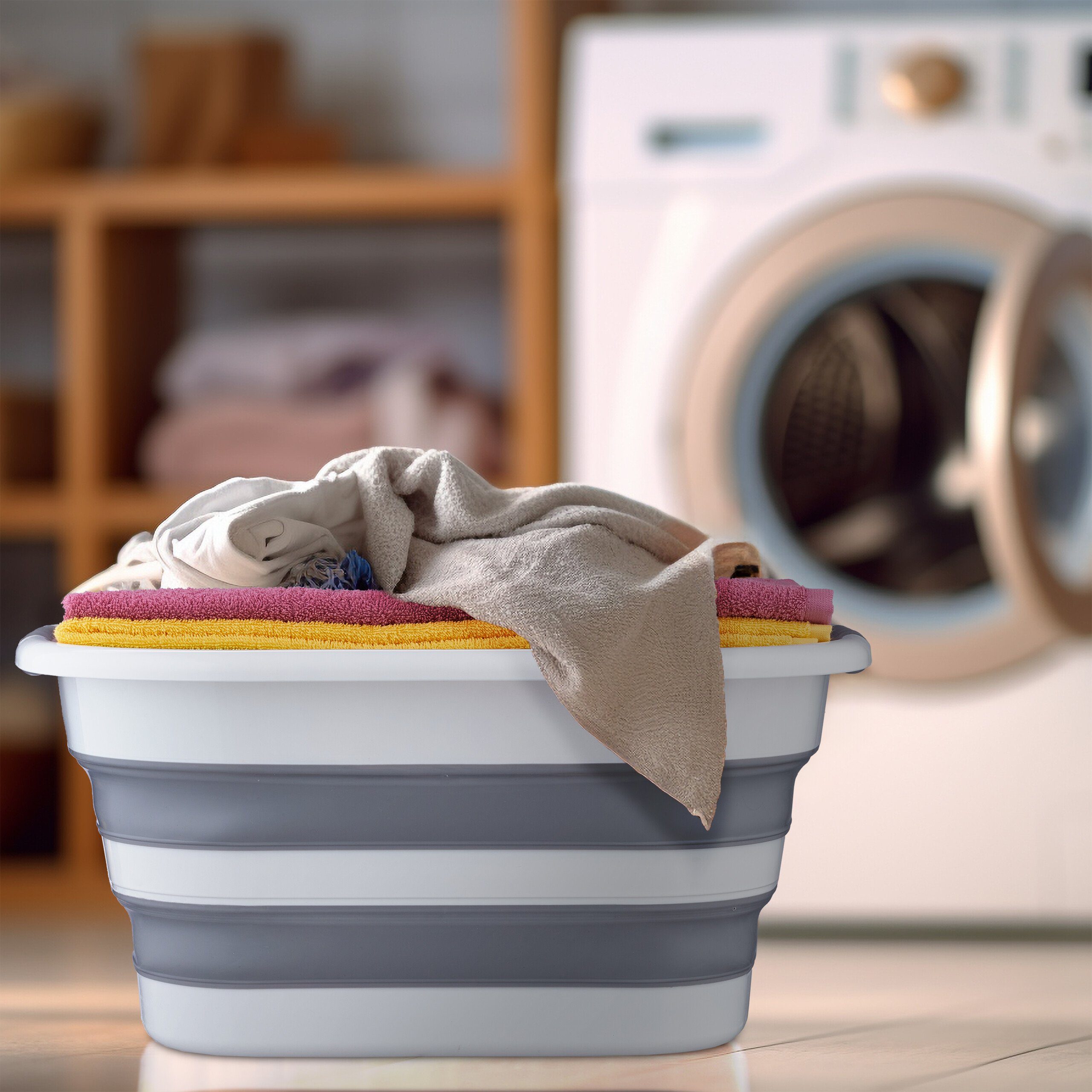 relaxdays Wäschekorb Faltbarer Wäschekorb 35 Liter günstig online kaufen