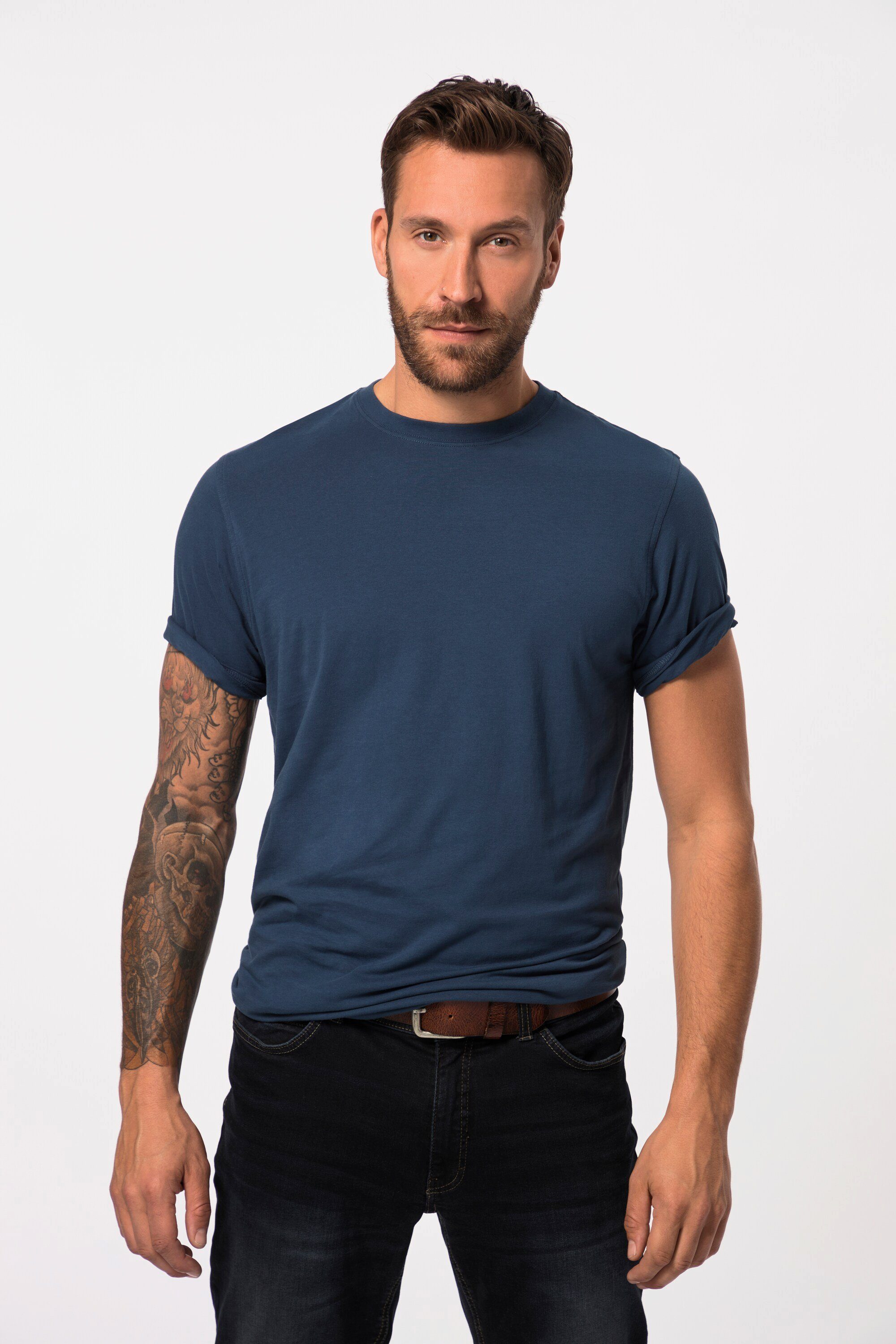 JP1880 T-Shirt T-Shirt Basic Rundhals gekämmte Baumwolle – Bild 3 von 4