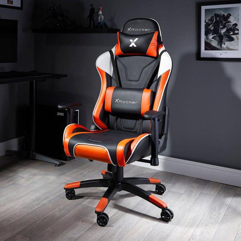 X Rocker Gaming-Stuhl Agility eSports Gaming Bürodrehstuhl Orange