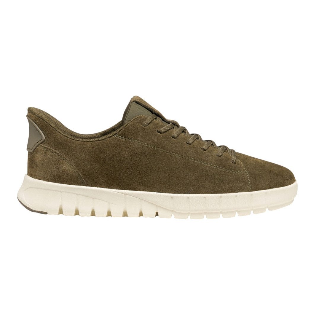 Geox Flextride Plus (Veloursleder) khakigrün Herren Sneaker – Bild 4 von 5