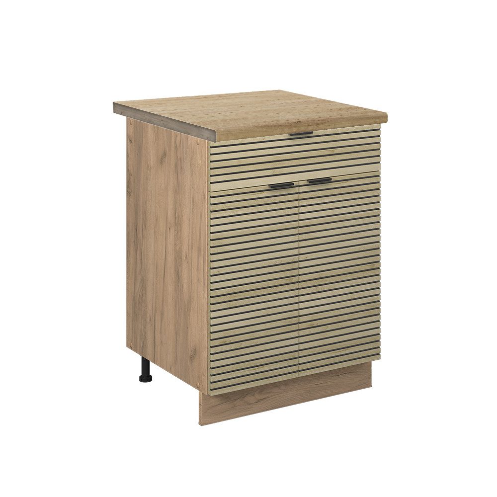Vicco Unterschrank Fame-Line, Eiche Paneel/Goldkraft Eiche, günstig online kaufen