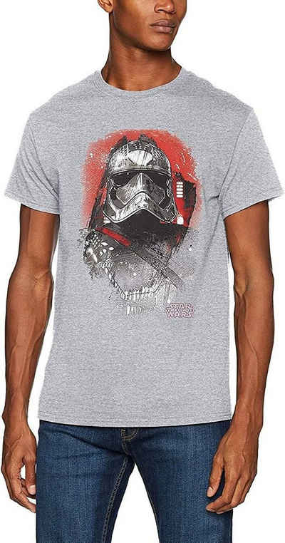 Star Wars Print-Shirt STAR WARS Captain Phasma Art T-Shirt hellgrau meliert Gr. S M L XL Erwachsene + Jugendliche