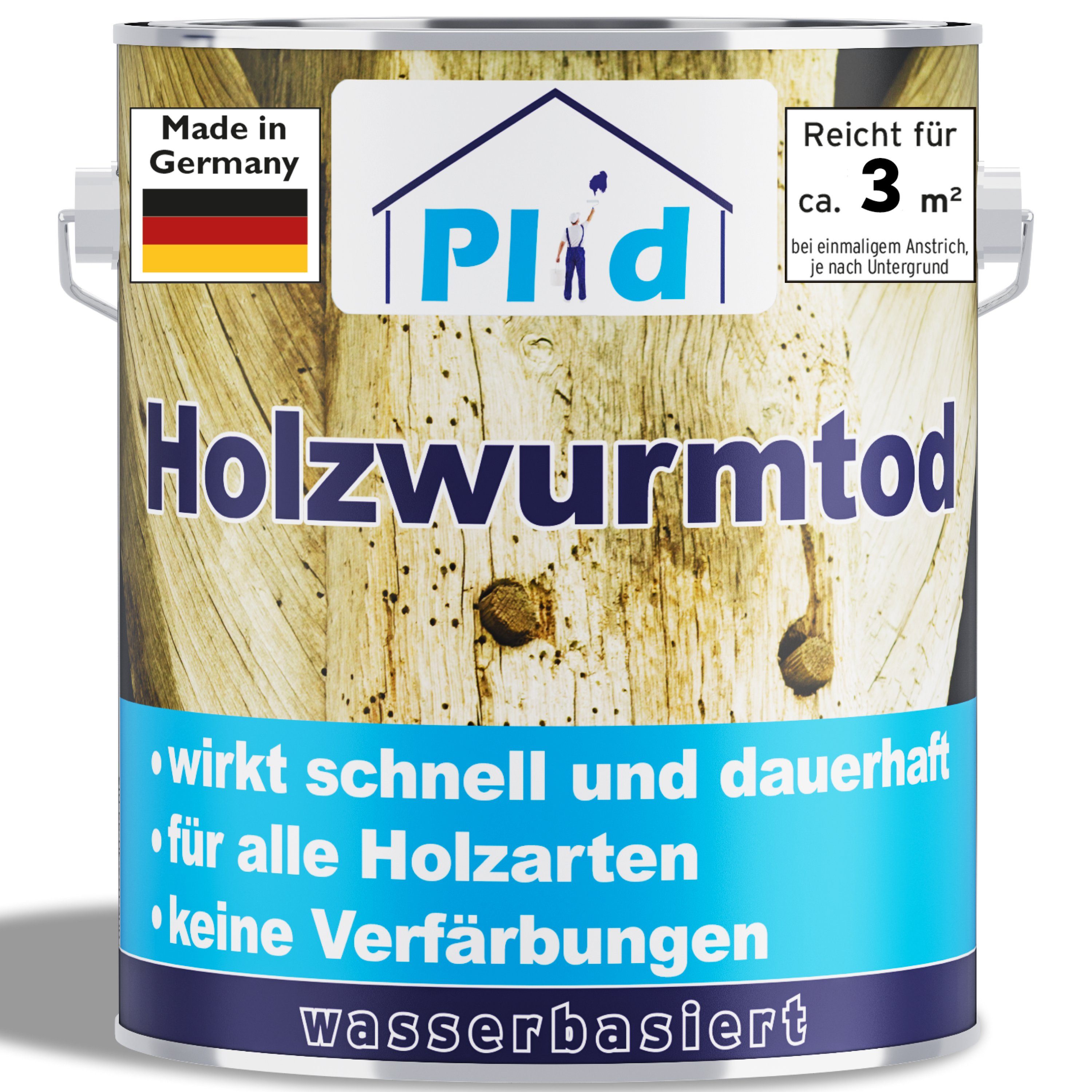 Holzwurm-Ex Holzwurm-Ex Holzschutz Holzwurmtod Hausbock, Holzwurmbekämpfung plid Schnelltrocknend Holzwurmmittel