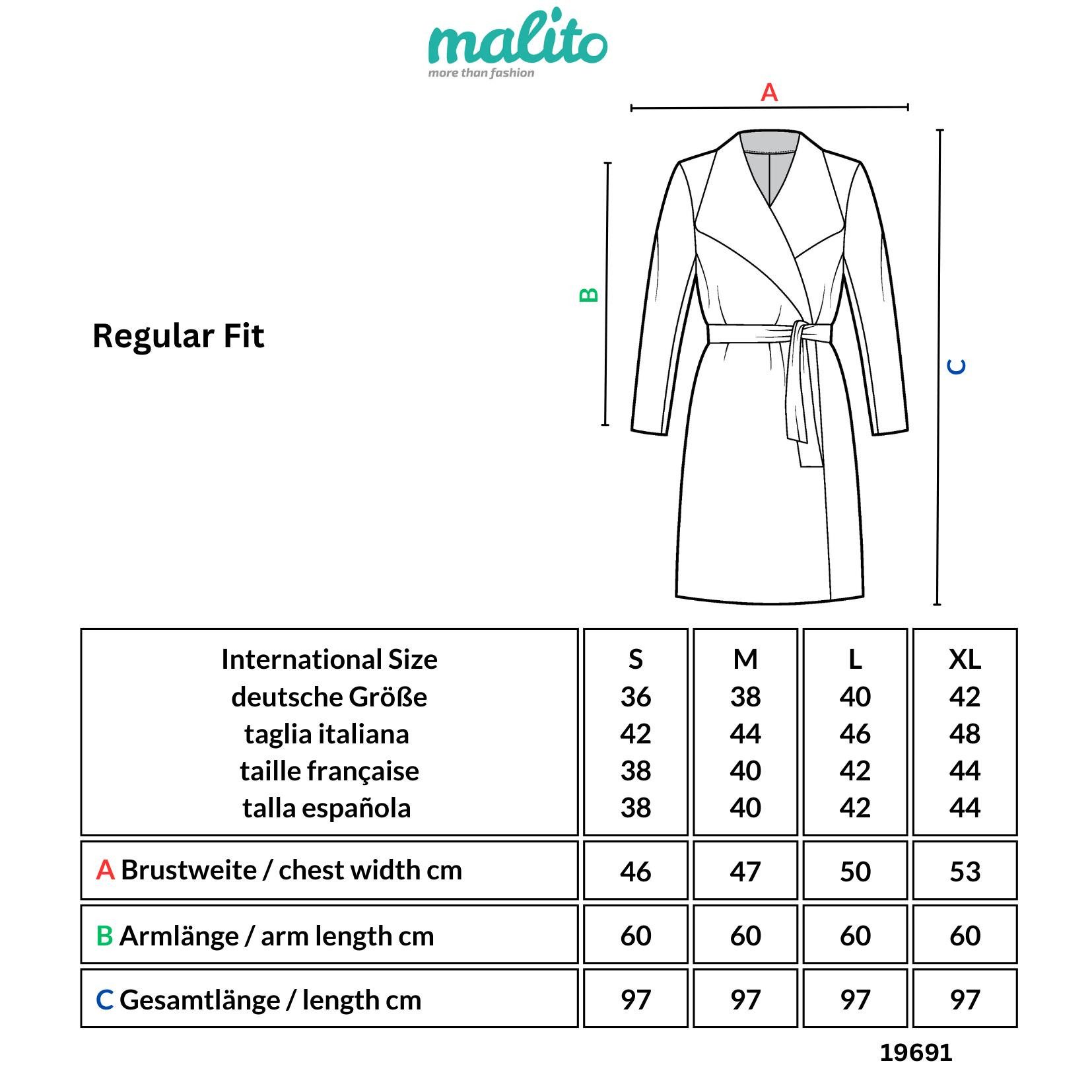 malito more than fashion Trenchcoat malito Damen Kurzmantel, edle Jacke mit günstig online kaufen