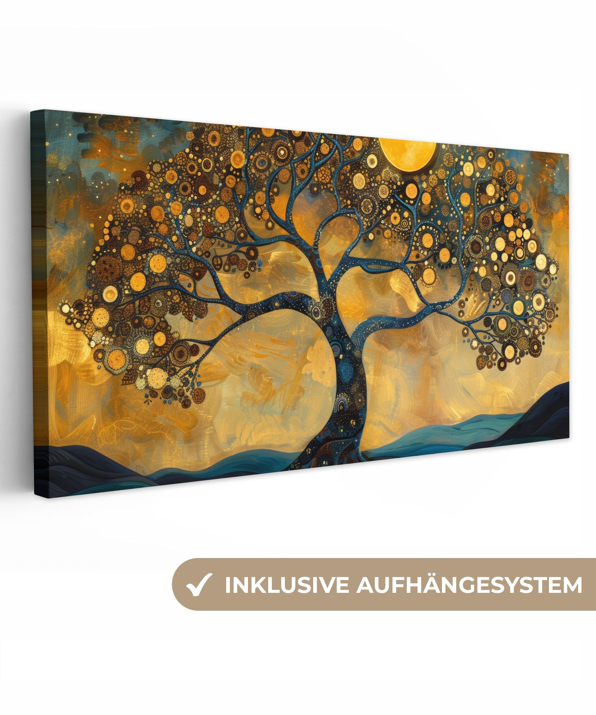 OneMillionCanvasses® Leinwandbild Panorama Baum - Industriell - Abstrakt - günstig online kaufen
