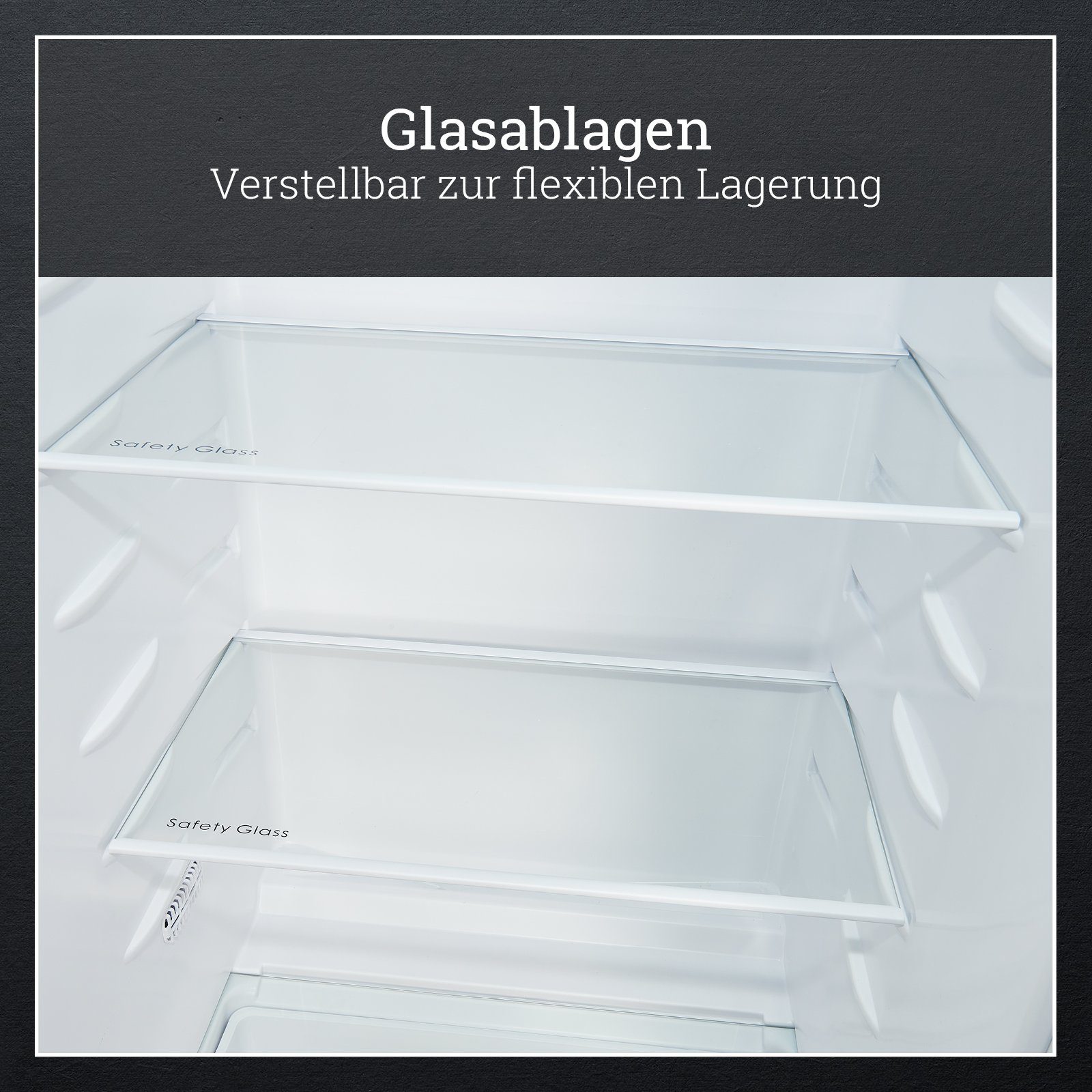 3. Bild von vonReiter Einbaukühlschrank VREVKS12211-040F, 122.7 cm hoch, Vollraum für 199 L Kühlgut, Innenbeleuchtung, Schlepptür