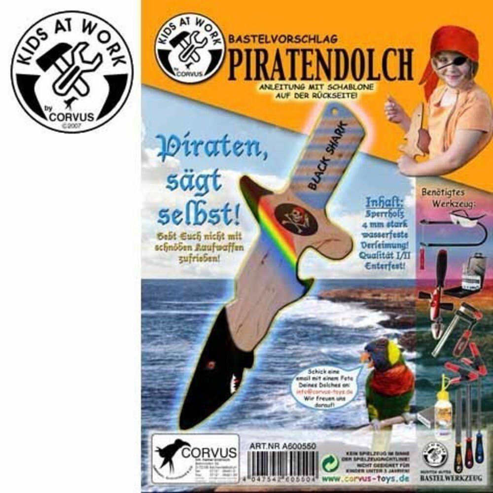 Experimentierkasten Bastelvorschlag Piratendolch (mit Sperrholzplatte)