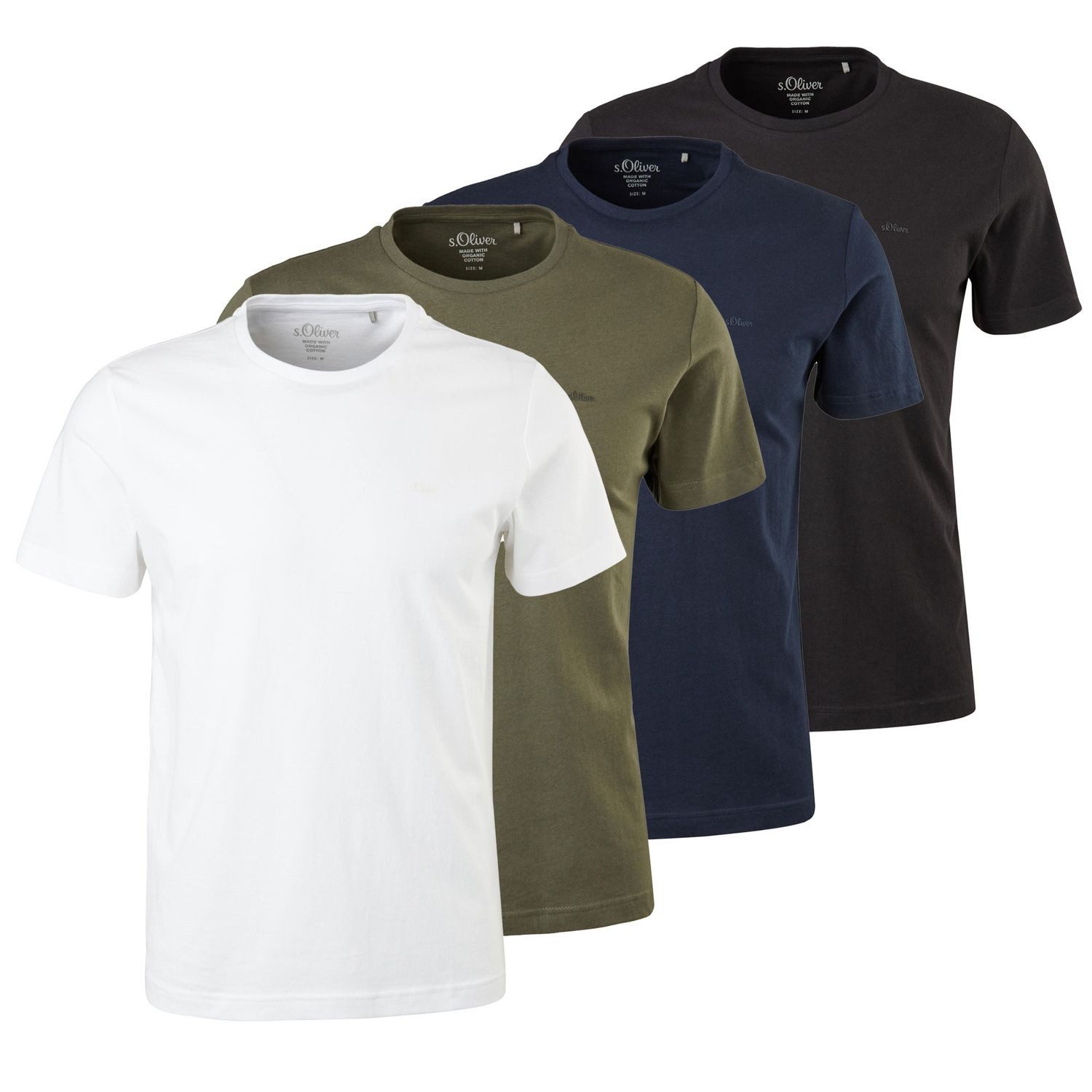 s.Oliver T-Shirt Casual (2-tlg) mit Logo, schlicht, unifarben, Basic, moder günstig online kaufen