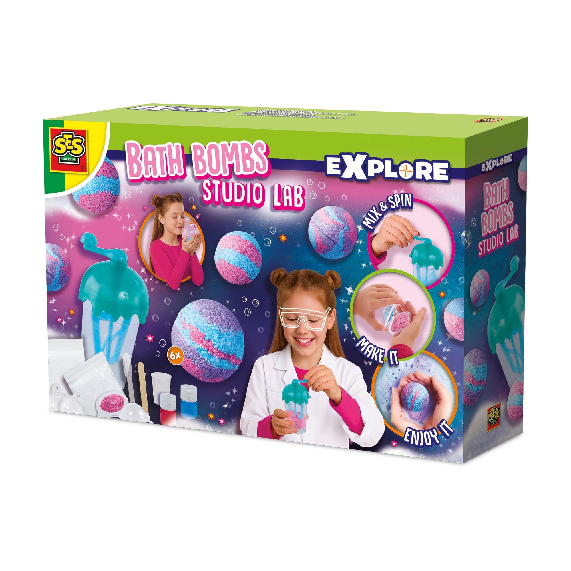 SES Creative Spiel SES Creative Badebomben Studio Labor – 6 Bomben selbst machen