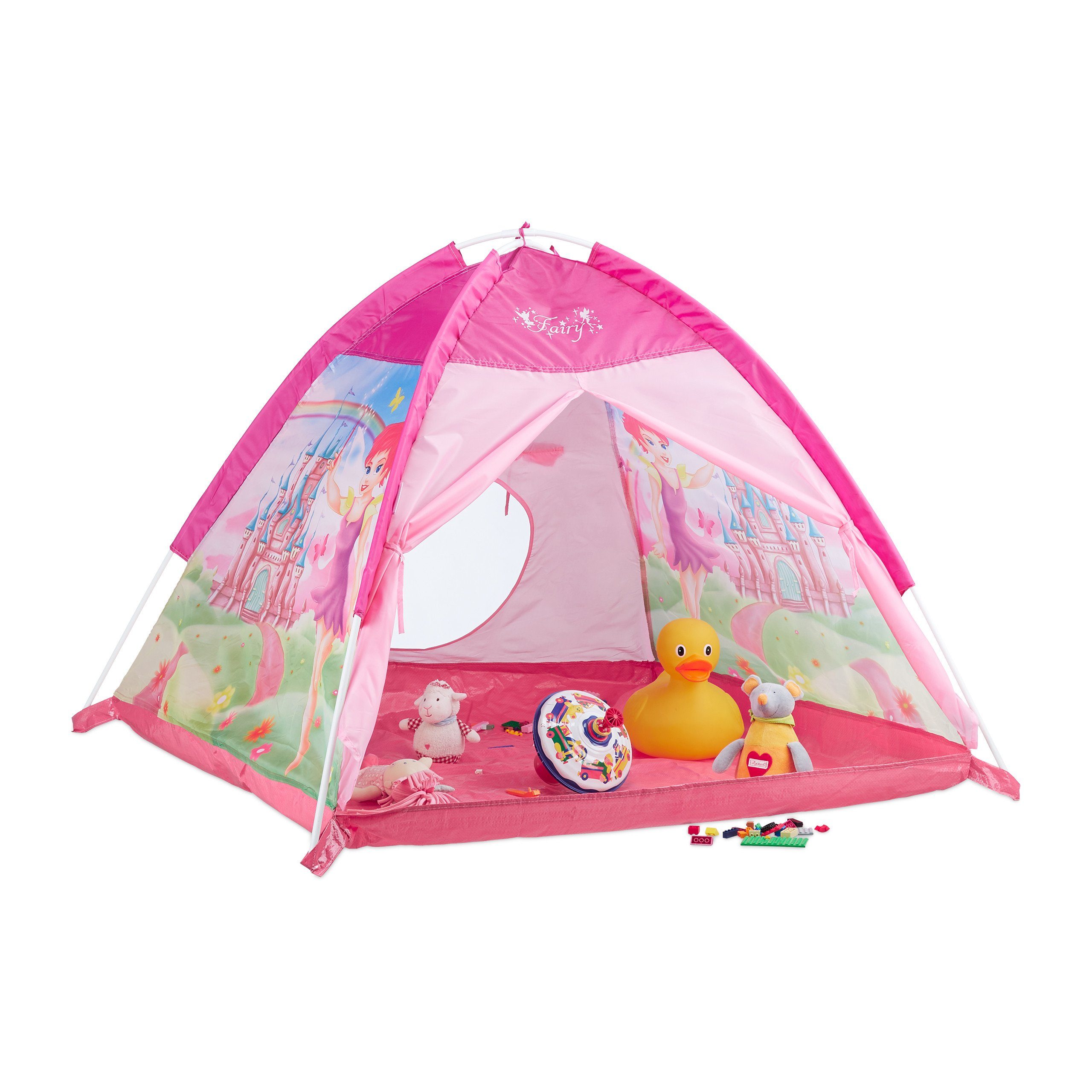 relaxdays Spielzelt Mädchen Pink mit Fee günstig online kaufen
