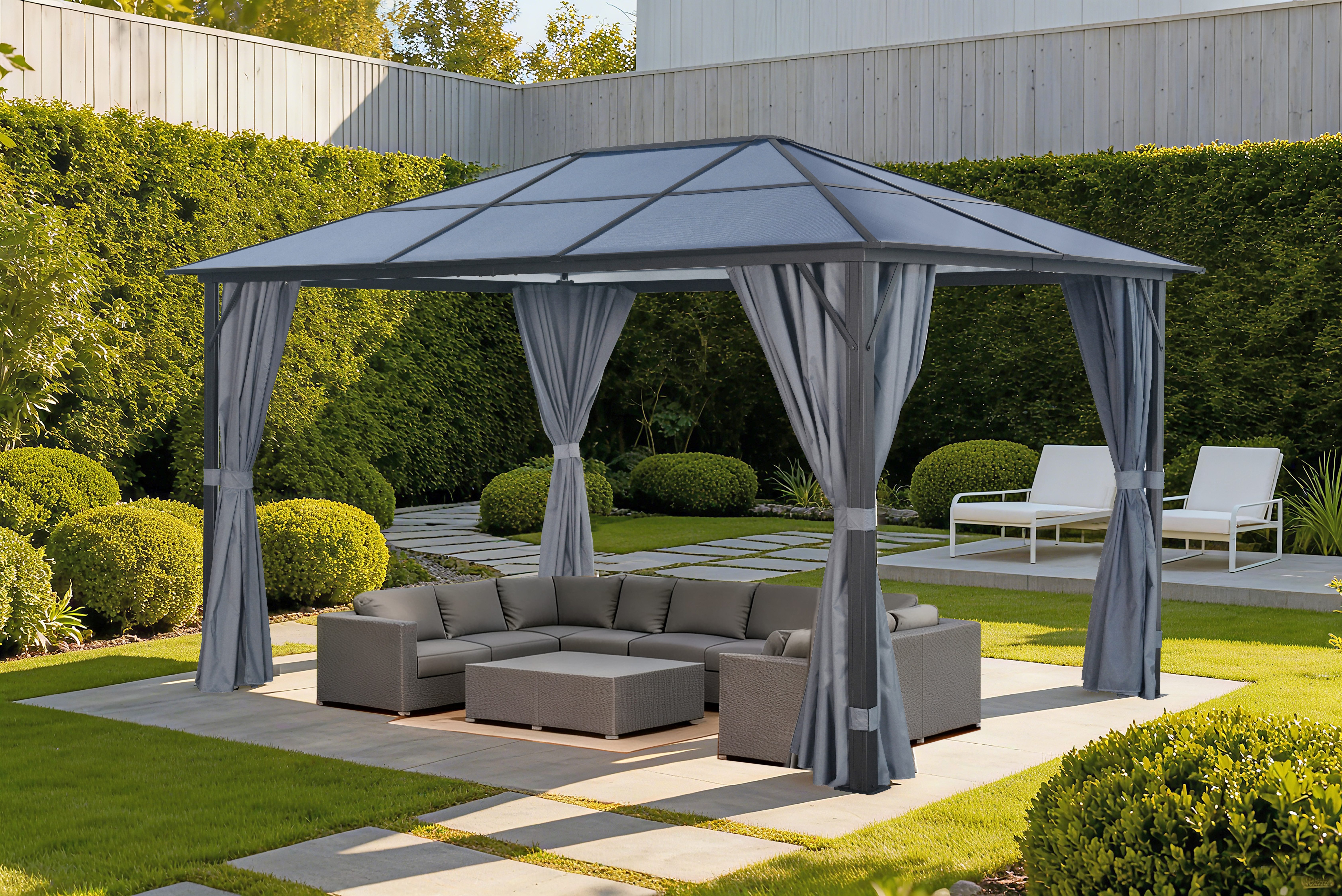 KONIFERA Pavillon Aruba, mit 4 Seitenteilen, BxT: 3x4m, robustes Aluminiumg günstig online kaufen