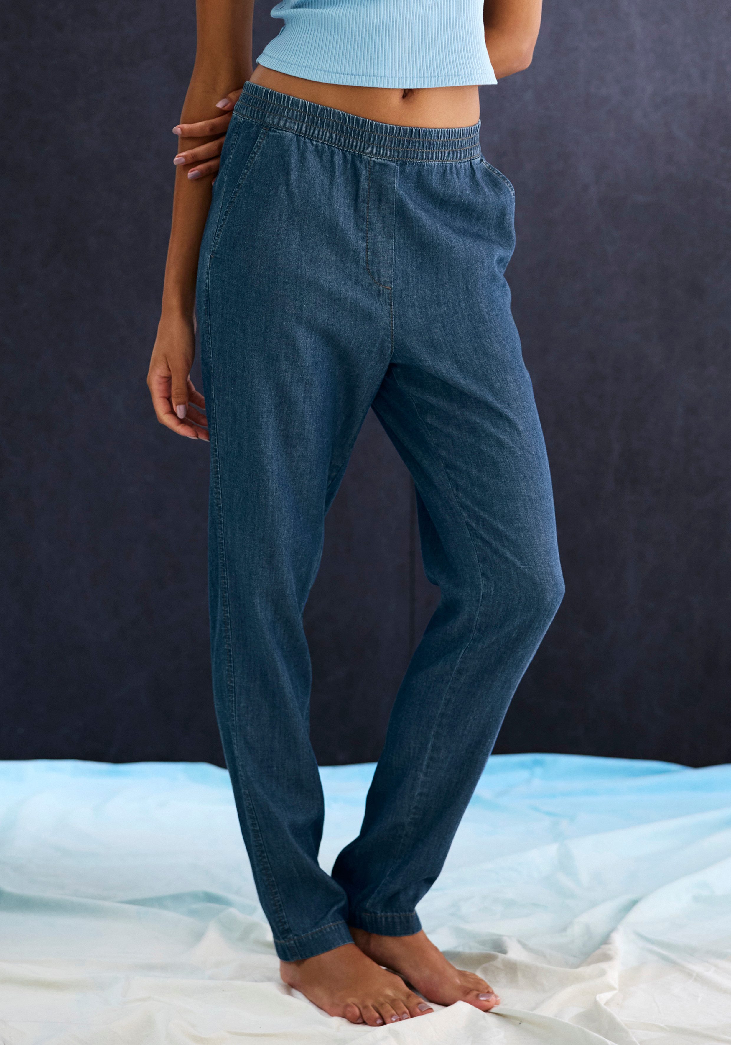 H.I.S Jogger Pants gerade geschnitten, in Denim Optik