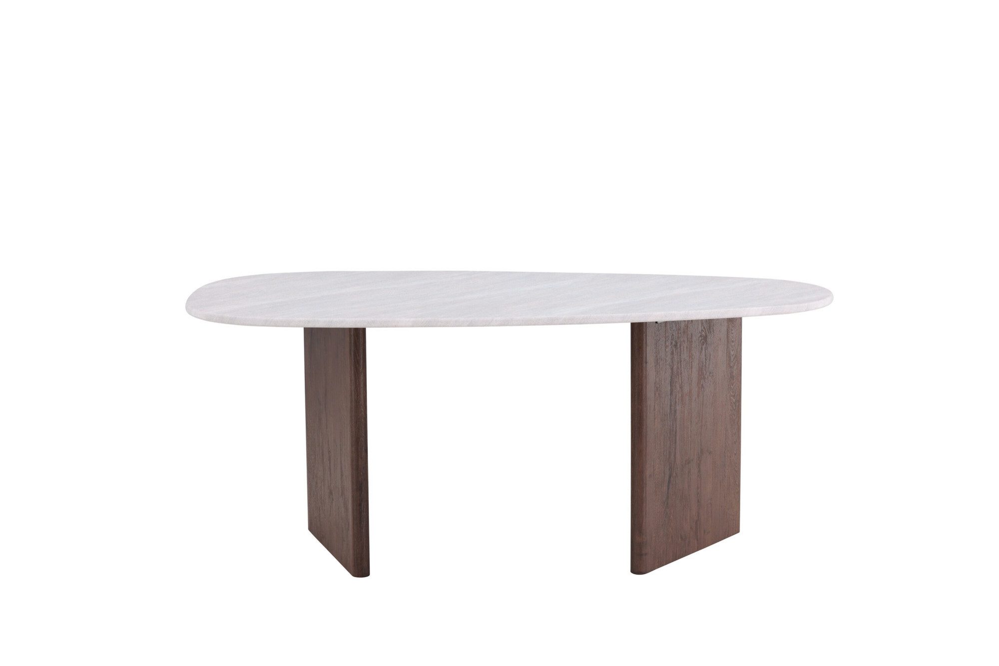 Venture Home Esstisch Grönvik, ovaler Esstisch in moderner Betonoptik, 180 × 90 cm, Esszimmertisch, MDF, Papierlaminat, oval, geräumig, skandinavisch