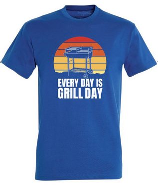 MyDesign24 T-Shirt Herren BBQ Print Shirt - Retro Grill T-Shirt Every Day is a Grill Day Baumwollshirt mit Aufdruck Regular Fit, i300