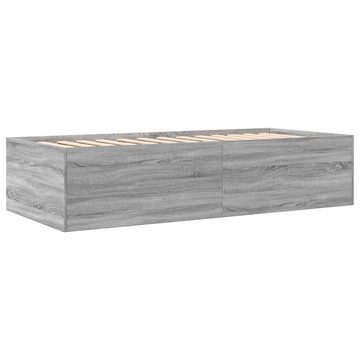 vidaXL Bett Tagesbett mit Schubladen Grau Sonoma 100x200 cm Holzwerkstoff