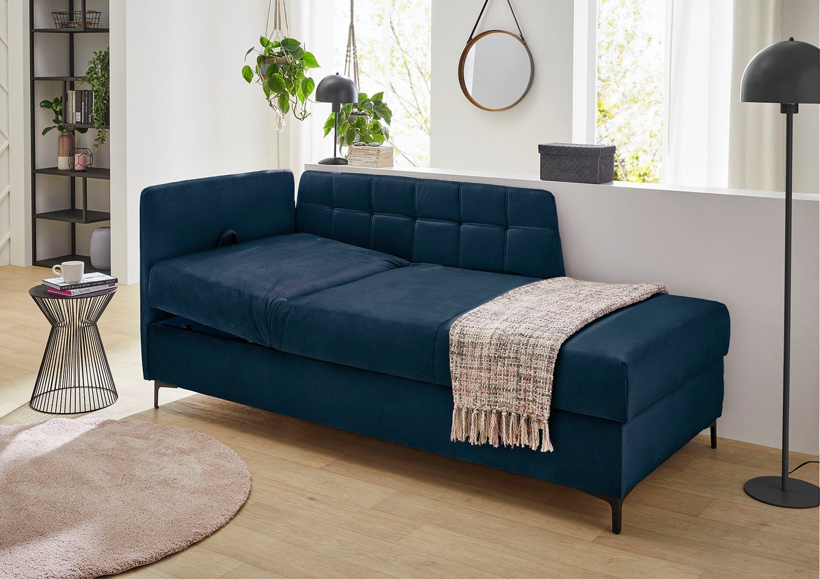 Jockenhöfer Gruppe Recamiere Marlin, Studioliege mit verstellbarem Kopf- und Fussteil und Bettkasten