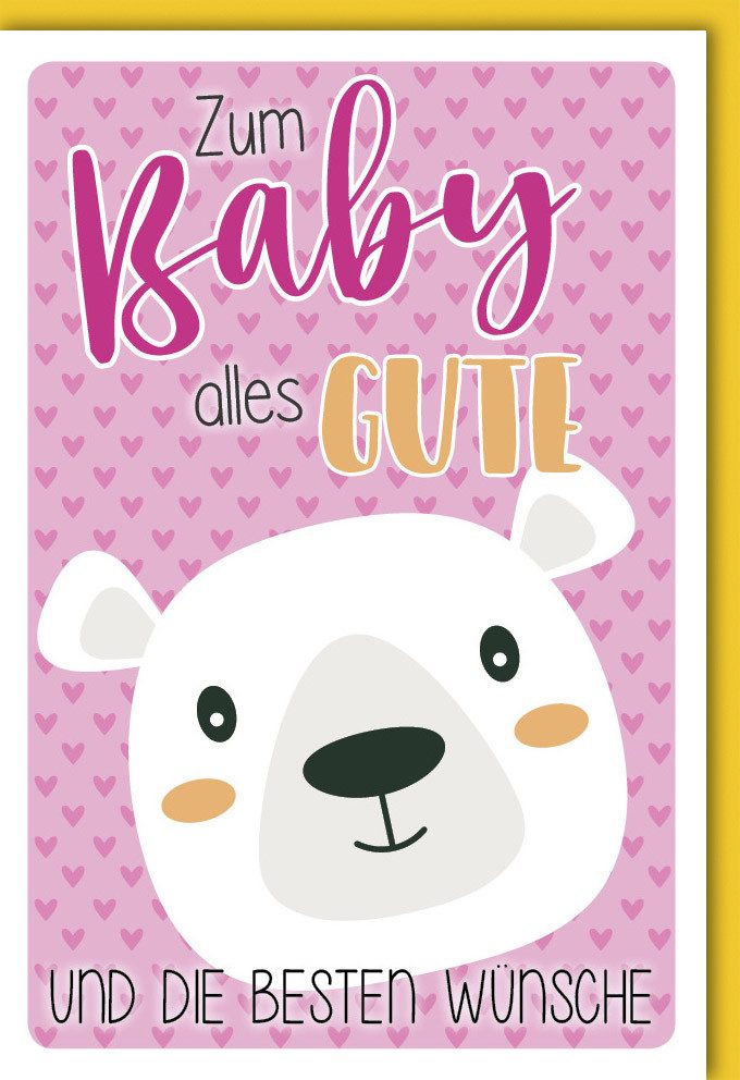 Grußkarten Geburt – Baby – Freudiges Ereignis - Karte mit Umschlag - \Zum