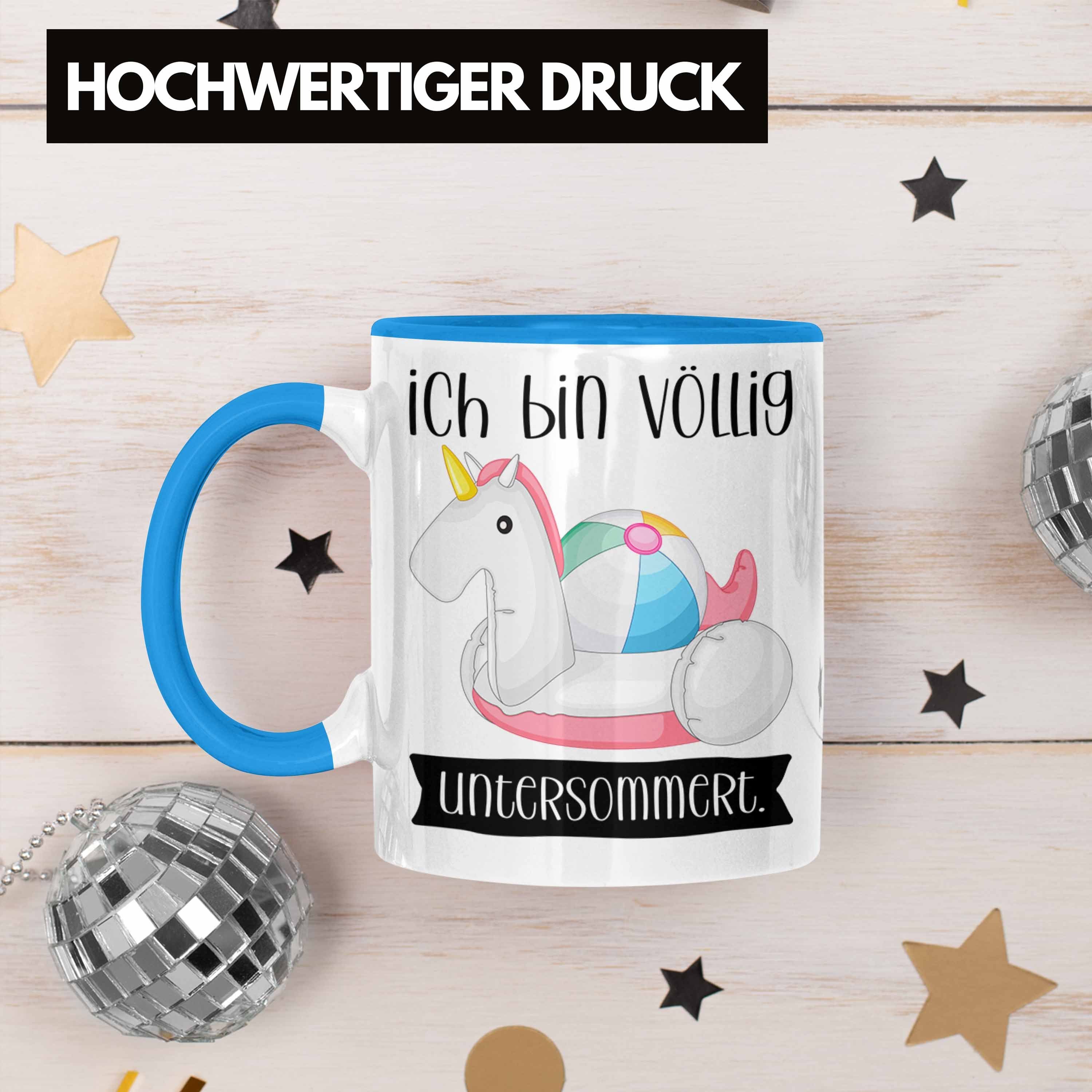 mit Ich Bin Frauen Tasse für Tasse Völlig Gesche Spruch Lustige Untersommert Blau Trendation