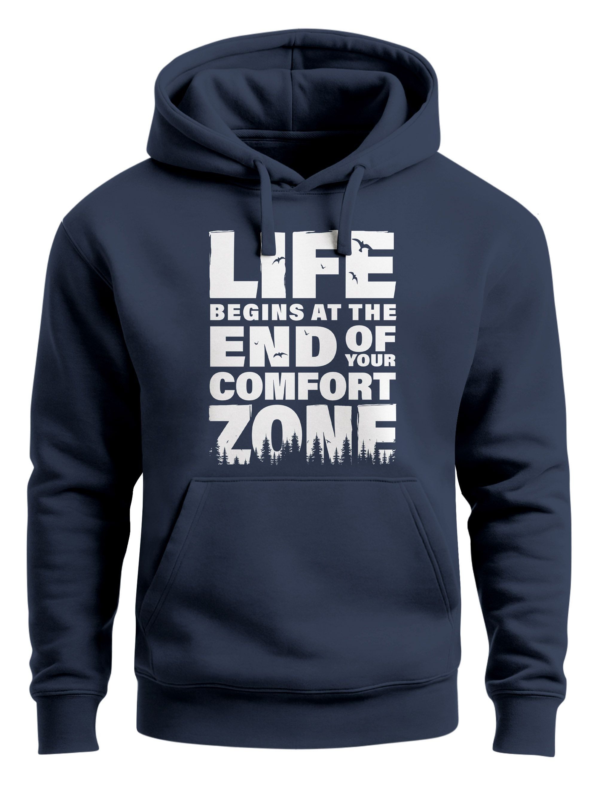 Neverless Hoodie Hoodie Herren Aufdruck Life Begins Motivations Print End o günstig online kaufen